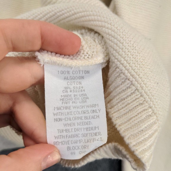 Cross Creek Men's Sweater Cream Large Broadwater Golf Club President Knit - Picture 12 of 15